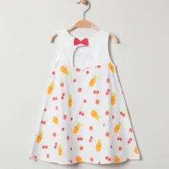 Robe sans manches en coton imprimée fruits
