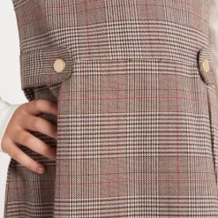 Robe sans manches en toile à carreaux pour fille