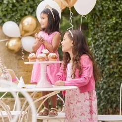 Robe sans manches en voile doublé et broderie anglaise pour bébé fille