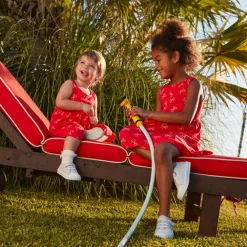 Robe sans manches imprimée nœuds pour bébé fille