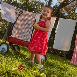 Robe sans manches imprimée nœuds pour bébé fille
