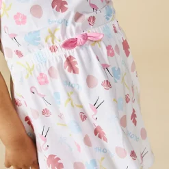 Robe sans manches imprimé exotique et dos ouvert pour bébé fille