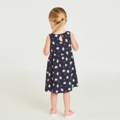 Robe sans manches imprimé fantaisie pour bébé fille