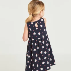 Robe sans manches imprimé fantaisie pour bébé fille