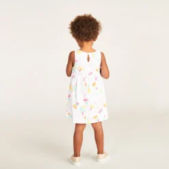 Robe sans manches imprimé fantaisie pour bébé fille