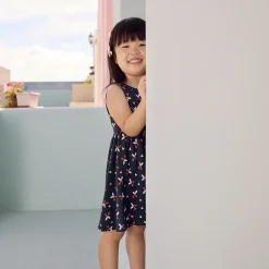 Robe sans manches imprimé fantaisie pour bébé fille
