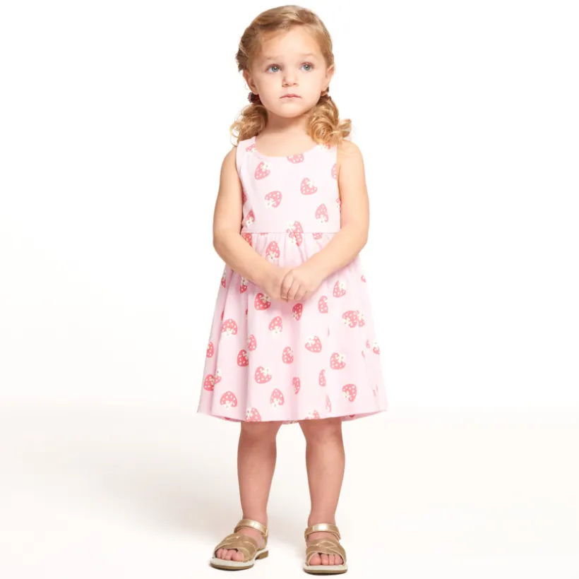 Robe sans manches imprimé fantaisie pour bébé fille
