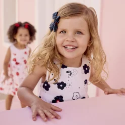 Robe sans manches imprimé fleurs pour bébé fille