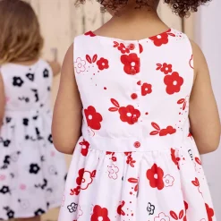 Robe sans manches imprimé fleurs pour bébé fille
