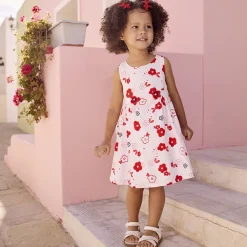 Robe sans manches imprimé fleurs pour bébé fille