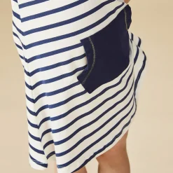 Robe sans manches à rayures et col marin pour bébé fille