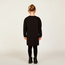 Robe sweat manches longues à strass pour fille