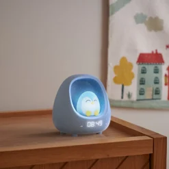 Réveil avec veilleuse Snow le pingouin bleu