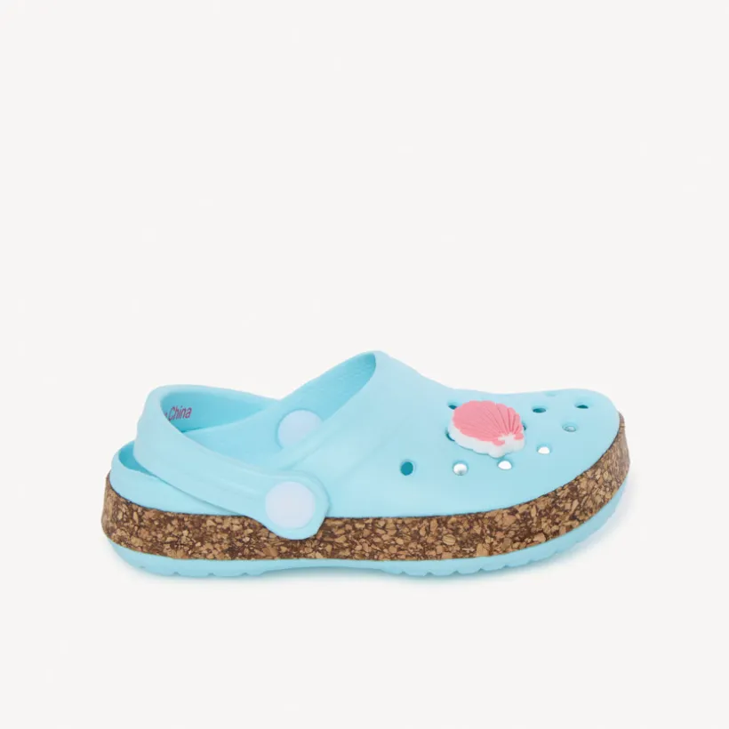 Sabots avec badge fleur et lanière pour bébé fille