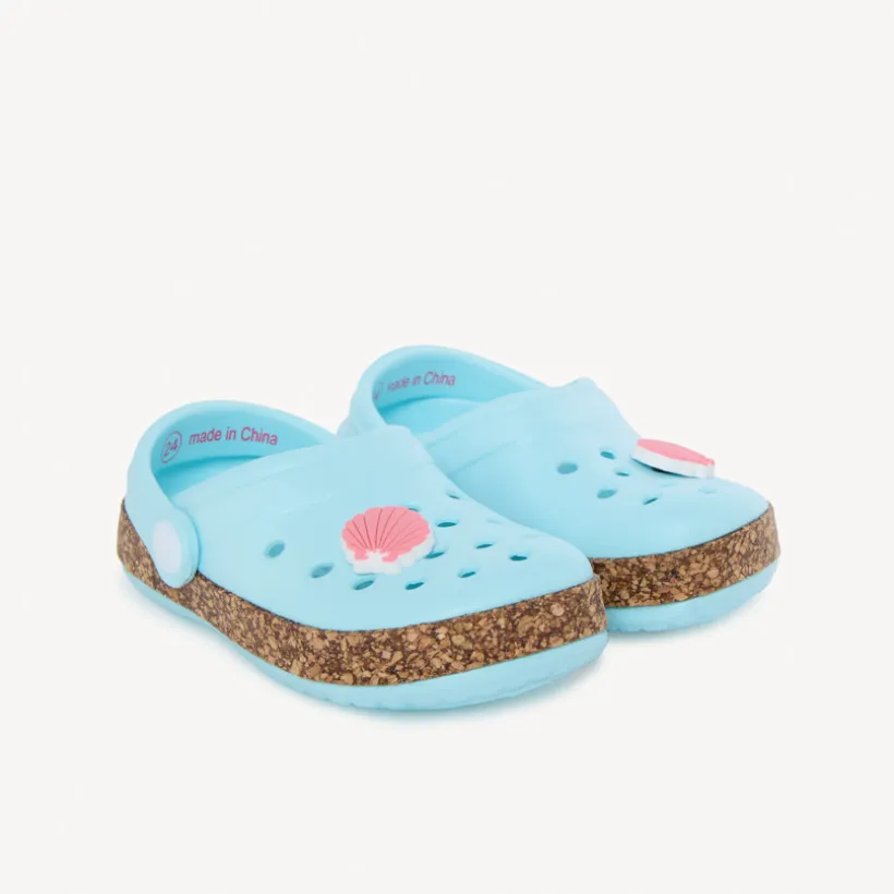 Sabots avec badge fleur et lanière pour bébé fille