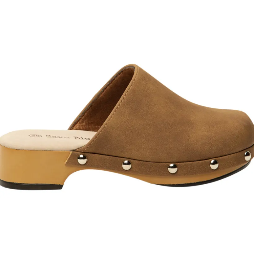 Sabots marron avec rivets pour fille