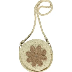 Sac bandoulière effet tressé avec fleur en sequins pour fille