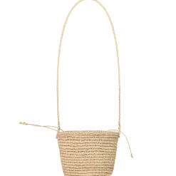 Sac bandoulière en raphia tressé avec fermeture pour fille