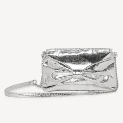 Sac bandoulière similicuir métallisé avec nœud pour fille