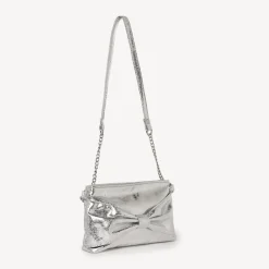 Sac bandoulière similicuir métallisé avec nœud pour fille