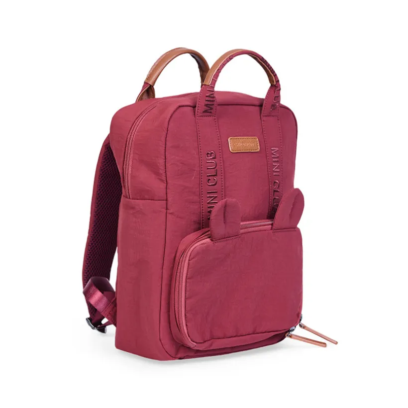 Sac à dos enfant Mini Club Signature urban bordeaux