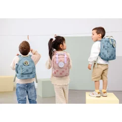 Sac à dos enfant Mini Pattern carré Party Bleu
