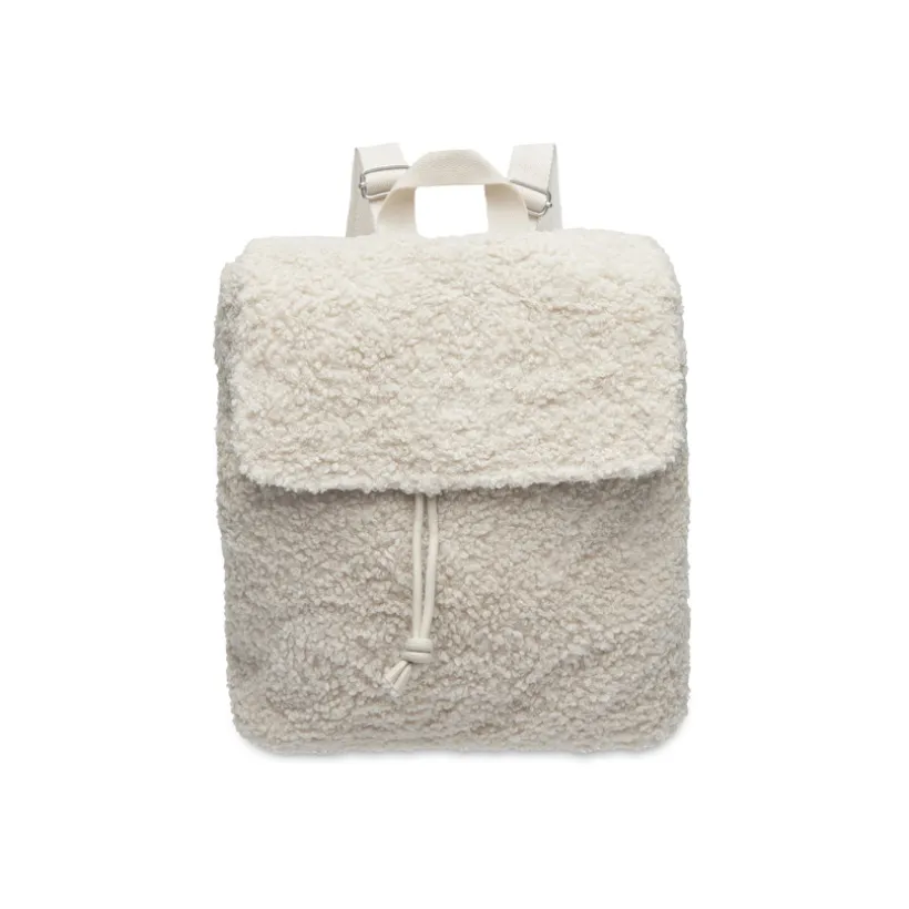 Sac à dos en tissu bouclette - Naturel