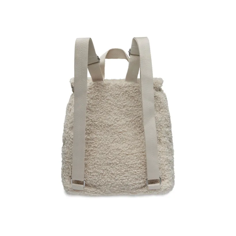 Sac à dos en tissu bouclette - Naturel
