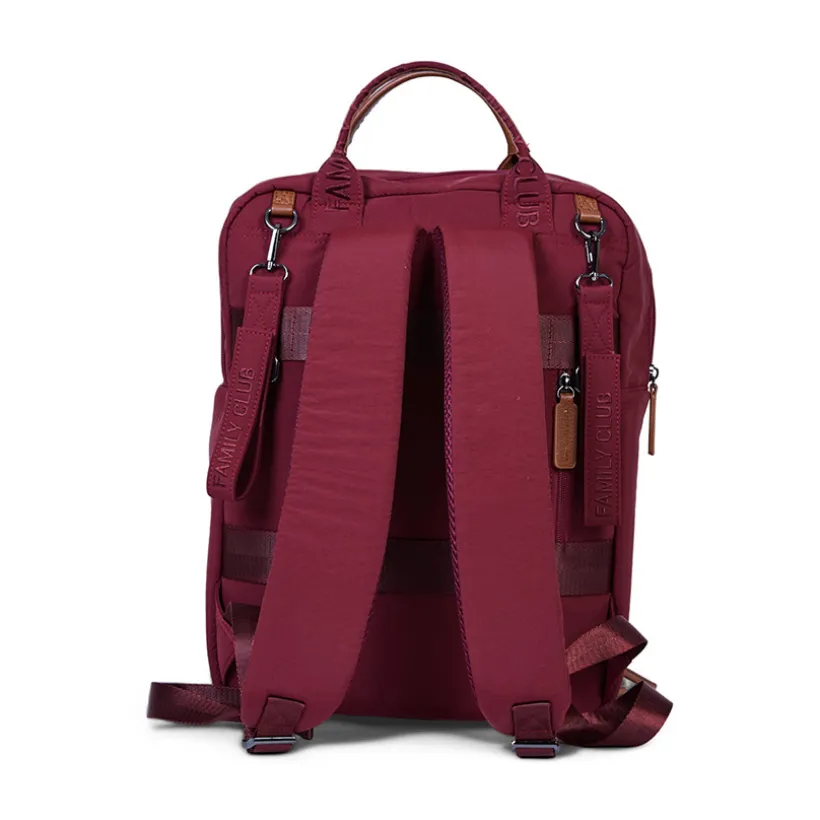 Sac à dos Family Club Signature + pochette + matelas à langer urban bordeaux