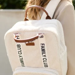 Sac à dos Family Club Signature en teddy offwhite