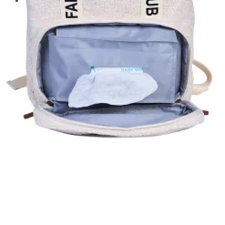 Sac à dos Family Club Signature en teddy offwhite