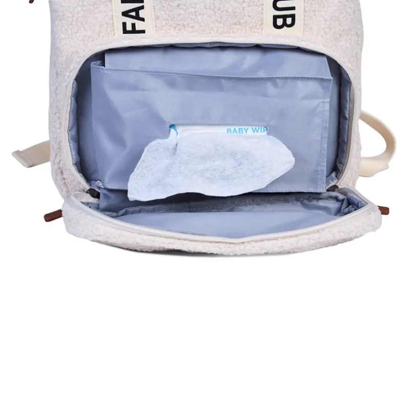Sac à dos Family Club Signature en teddy offwhite