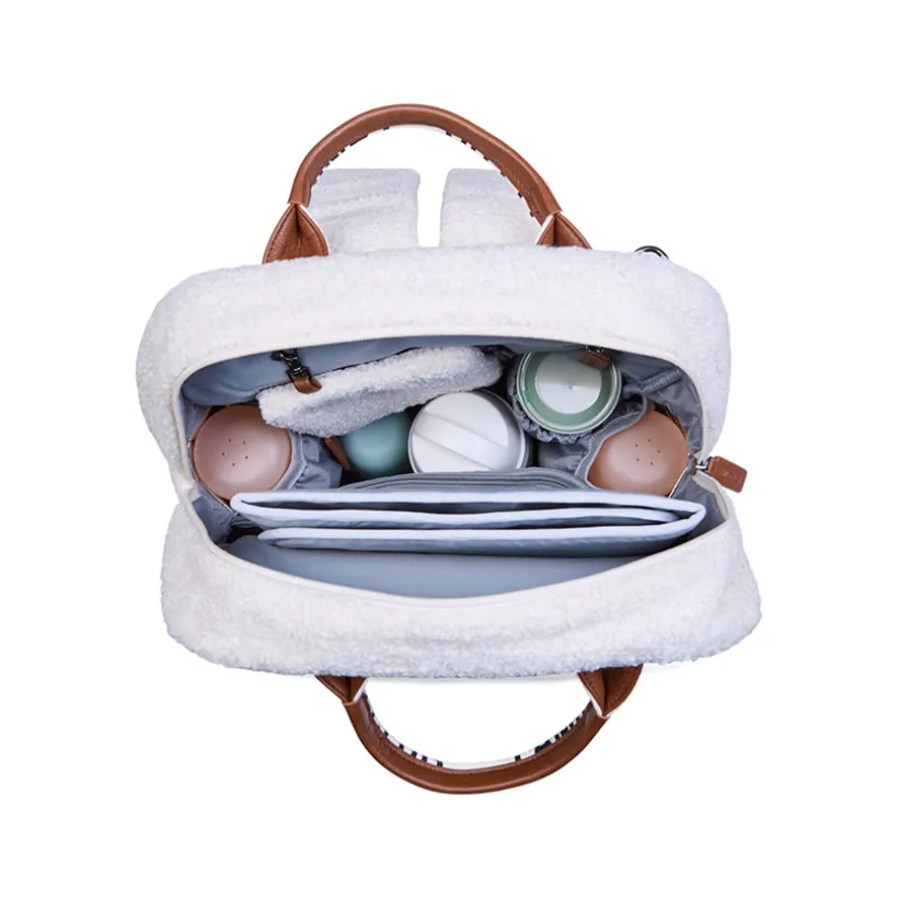 Sac à dos Family Club Signature en teddy offwhite