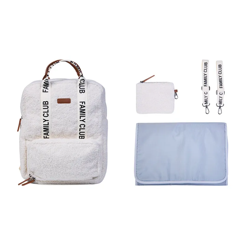 Sac à dos Family Club Signature en teddy offwhite