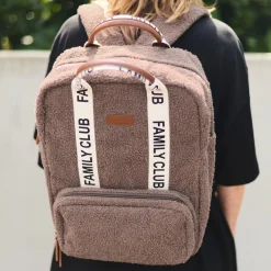 Sac à dos Family Club Signature en teddy soft brown