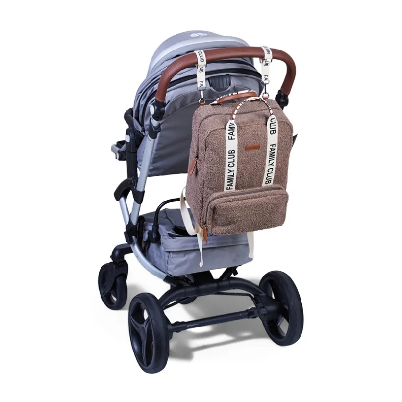 Sac à dos Family Club Signature en teddy soft brown