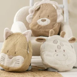 Sac à dos - Girafe Teddy bouclette - écru