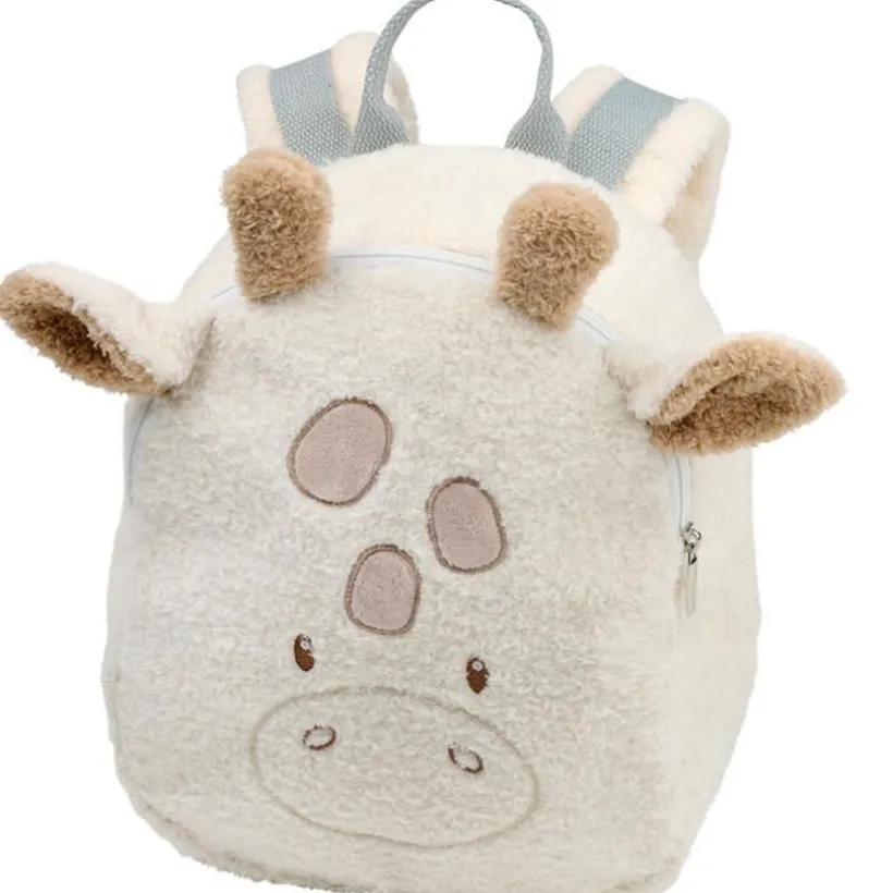 Sac à dos - Girafe Teddy bouclette - écru