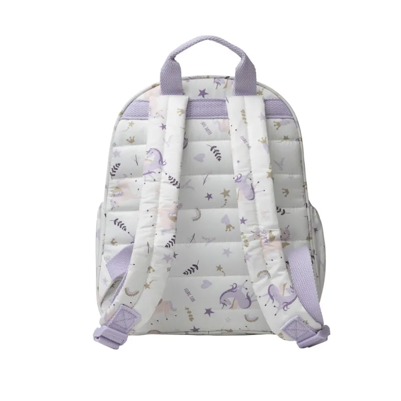Sac à dos isotherme imprimé licornes blanc