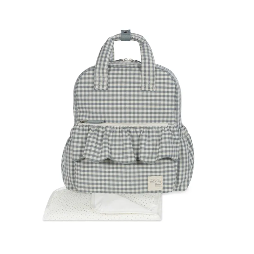 Sac à dos à langer Praliné Vichy - Matcha