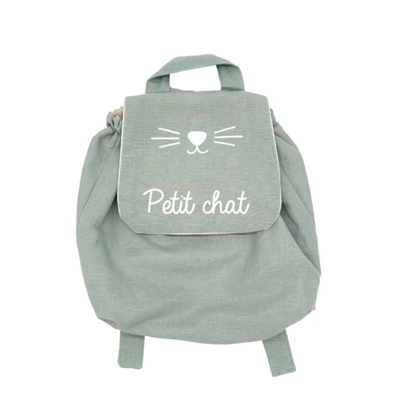 Sac à dos Petit chat - Menthe