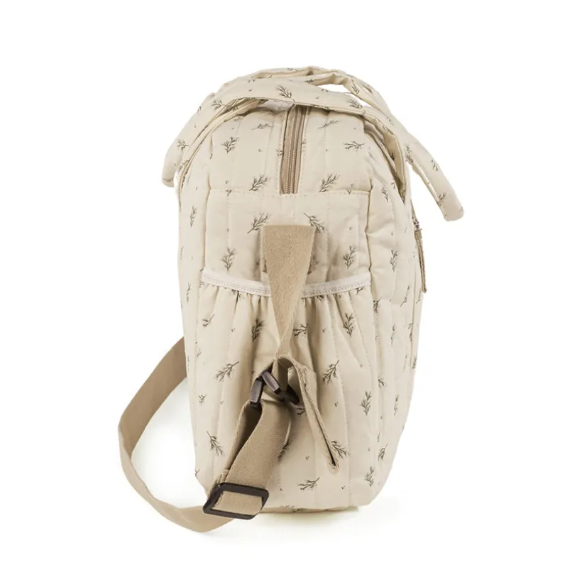 Sac à langer avec tapis imprimé Mimosa vert