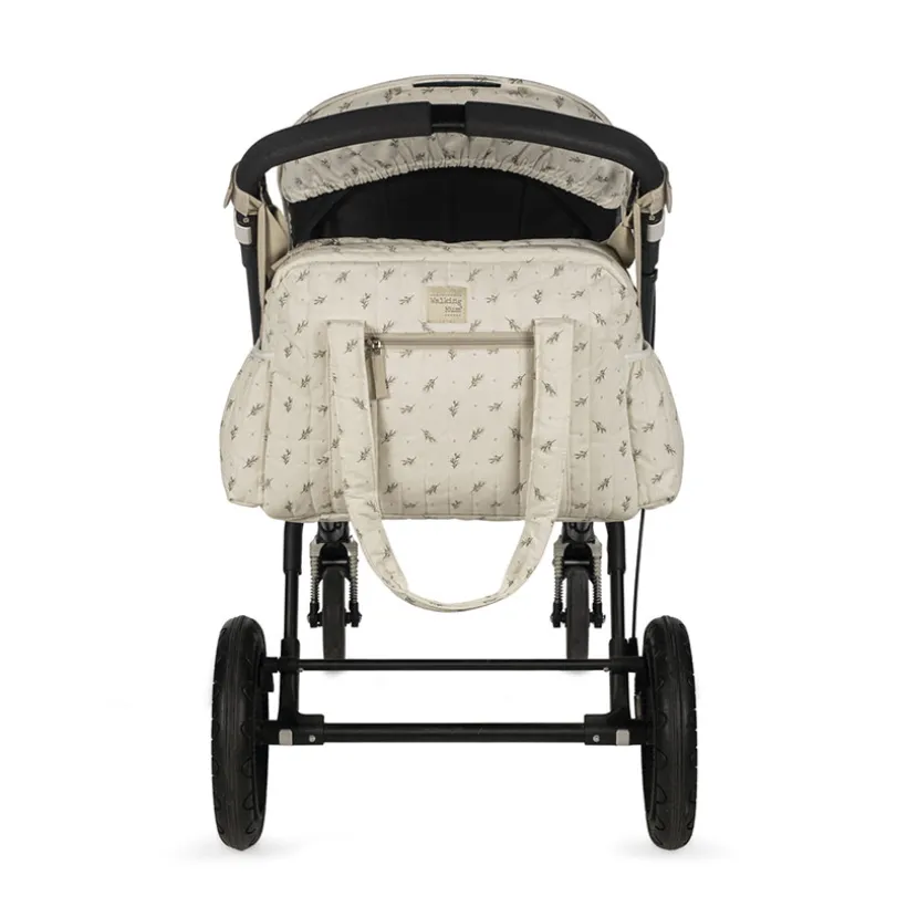 Sac à langer avec tapis imprimé Mimosa vert