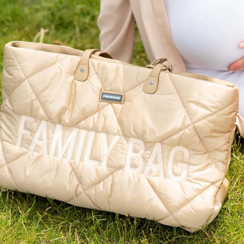Sac à langer Family Bag matelassé Beige