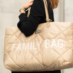Sac à langer Family Bag matelassé Beige