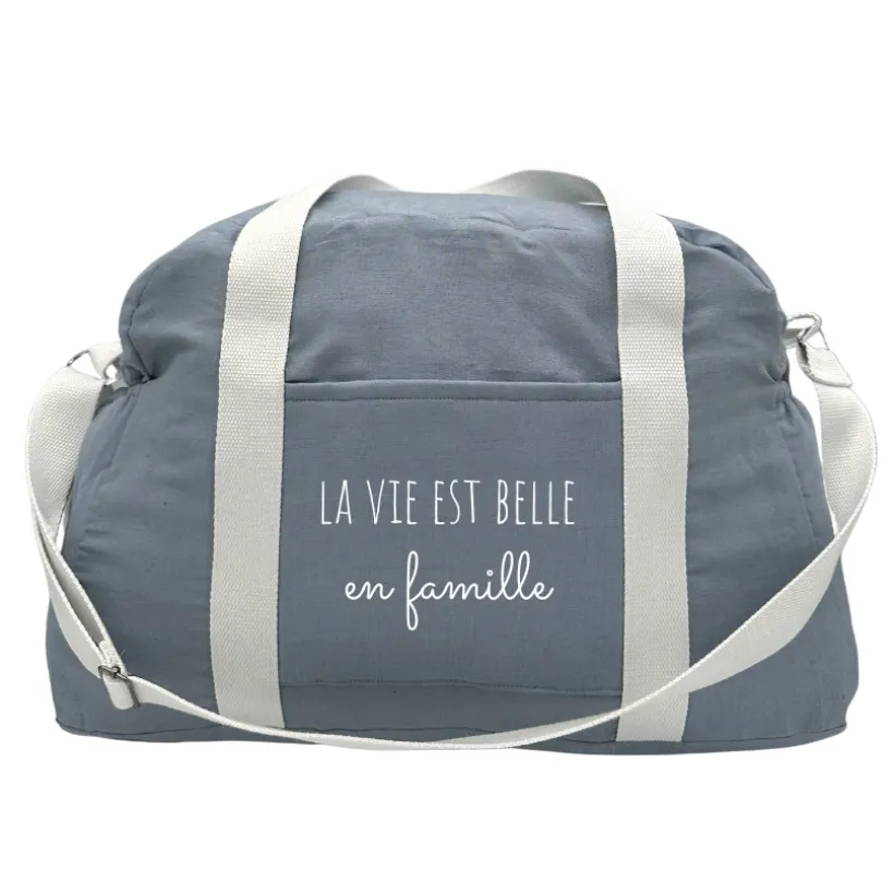 Sac à langer La vie est belle en famille Bleu