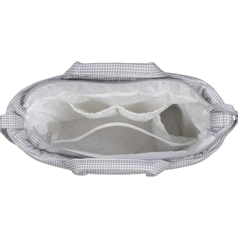Sac à langer Little Bloom Vichy Gris