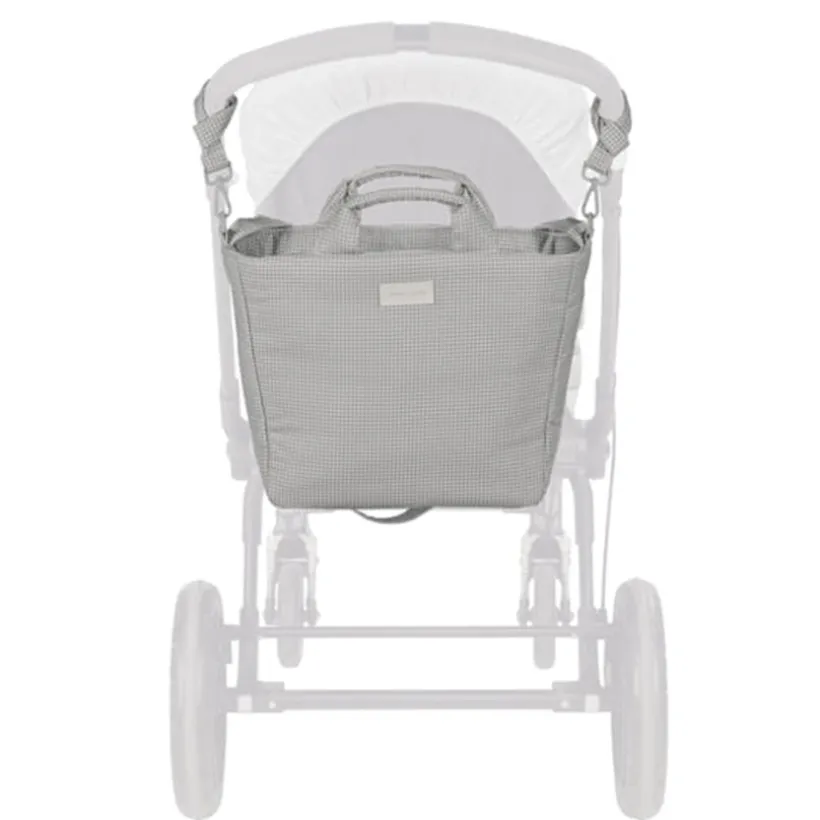 Sac à langer Little Bloom Vichy Gris