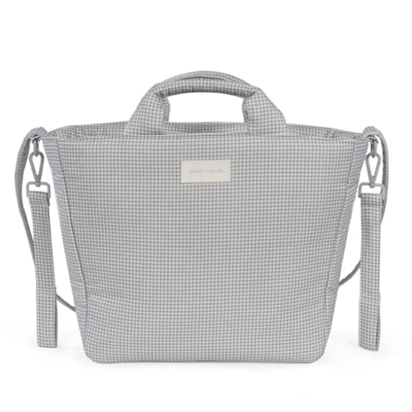 Sac à langer Little Bloom Vichy Gris