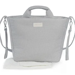 Sac à langer Little Bloom Vichy Gris